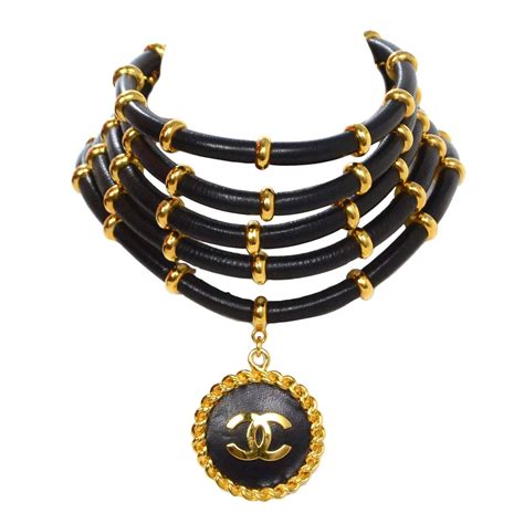 vintage gold chanel choker|Chanel choker sale.